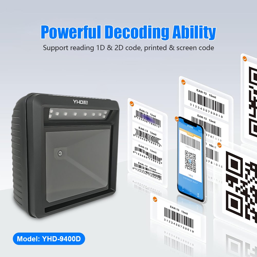 YHDAA 2D Desktop Barcode Scanner Image 5