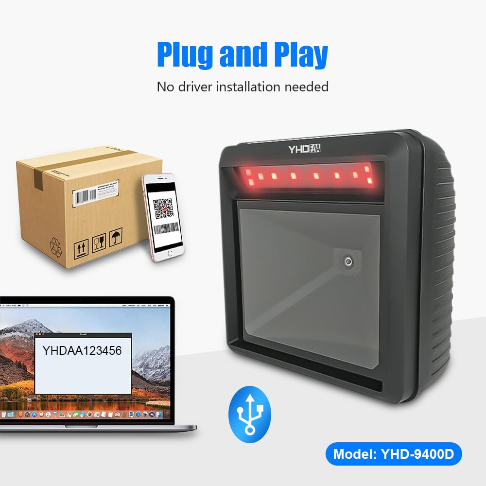 YHDAA 2D Desktop Barcode Scanner Image 6